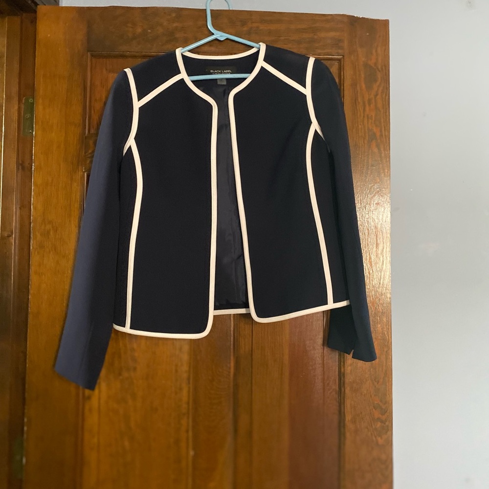 Brand new blue with white trim blazer